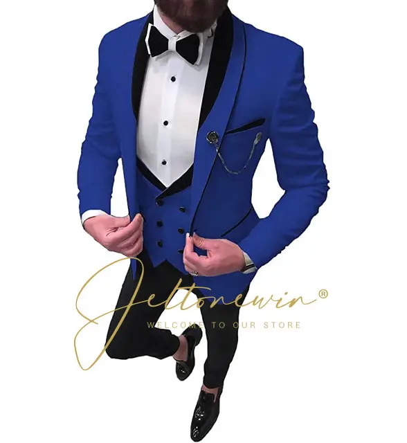 

Jacket Pants 3 Pieces Set 2022 Fashion New Men's Casual Boutique Business Dress Wedding Groom Suit Coat Blazers Trousers Terno