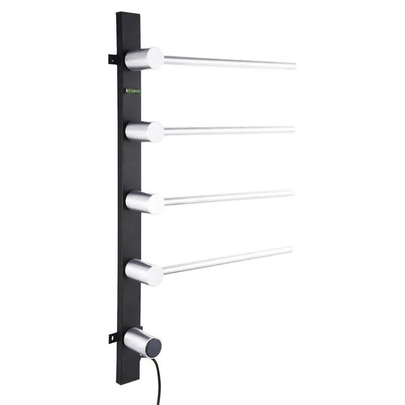 Heated Towel Racks For Bathroom Wall Electric 4-Bar Heated Towel Bar Waterproof Stainless Steel Temperature Adjustable Towel