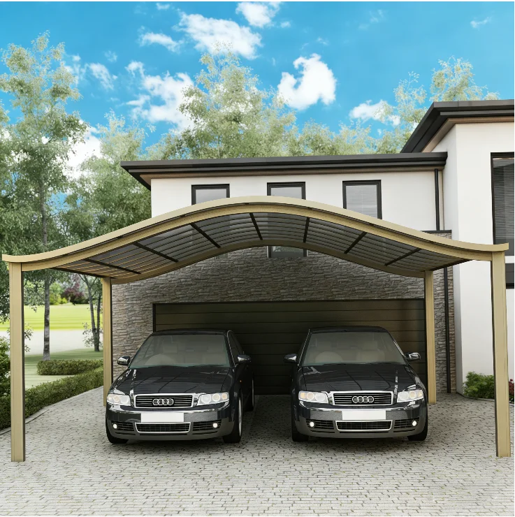 Outdoor Aluminum Alloy Arched Roof Carports Waterproof Pergola Roof Panels Garden Villa Canopies Patio Shelter for Cars Garden