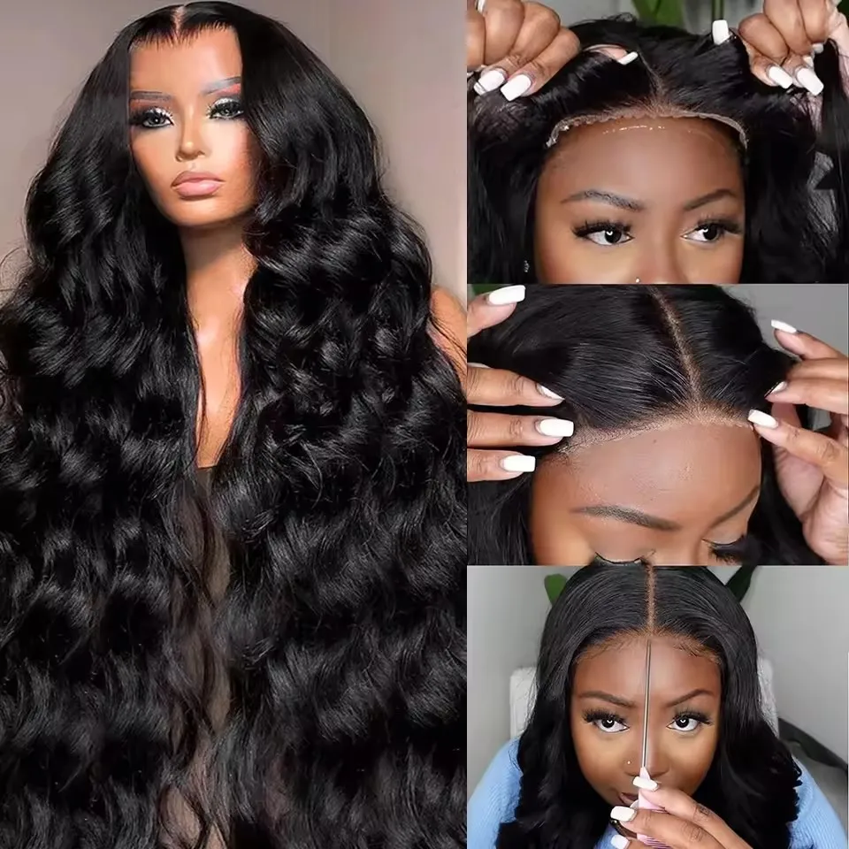 13X4 Lace Frontal Wig Human Hair Glueless Wig Pre-Cut Ready Wear and Go Hd Lace Frontal Body Wave 5x5 6x4 Lace Closure Wig