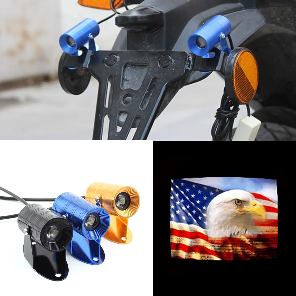 1x LED USA Eagle Logo American Eagle Motorcycle Laser Ghost Shadow Spotlight Laser Projector Tail Light Universal