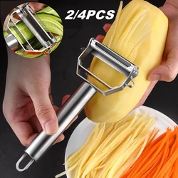 Vegetable Peeler Stainless Steel Melon Planer Double-Head Peeler Household Kitchen Multiple-Function Fruit And Vegetable Peeler