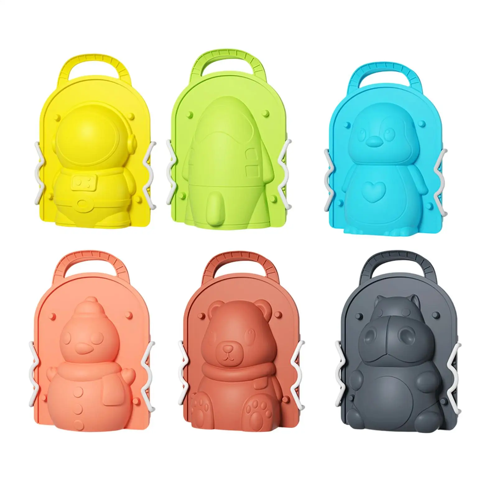 Creatori di palle di neve per bambini 6 pezzi Set di clip divertenti e carini Gioca con la neve Giocattoli per giochi che realizzano combattere la spiaggia Natale Famiglia Tempo invernale