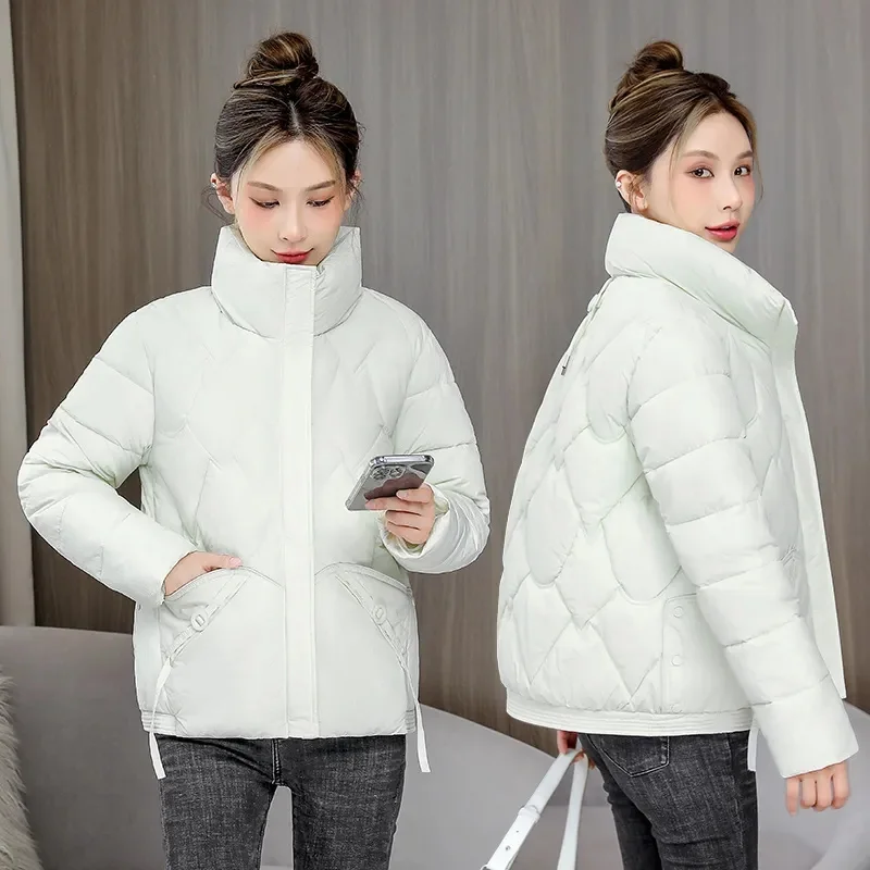 2023 New Women\'s Winter Jacket Snow Wear Coats Down Cotton Padded Short Coat Female Fashion Oversize Loose Casual Puffer Parkas