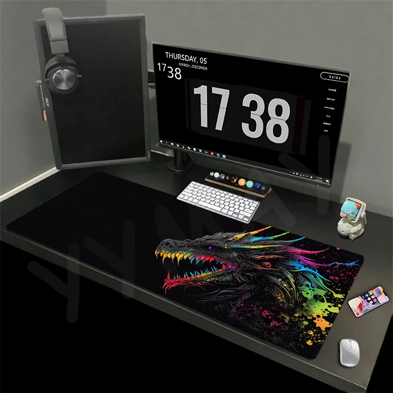 Mauspad Drache Original große Gamer Mouse pad Tastatur matte xxxl Maus matten 30x80cm Gummi Schreibtisch Pad Design Schreibtisch Teppich