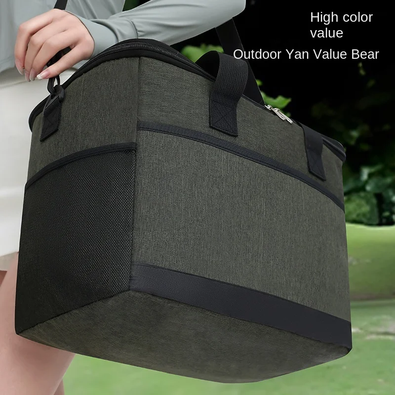 

Outdoor Large Capacity Picnic Bag Waterproof Ice Bag Single Shoulder Insulated Bag Handheld Portable