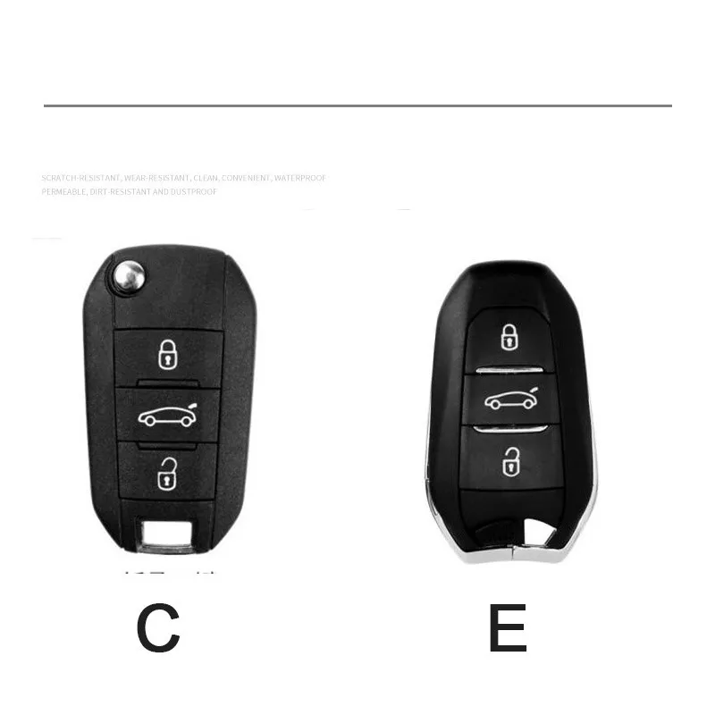Zinc Alloy Car Flip Remote Key Case Fob Cover Holder Shell For Peugeot 208 3008 308 508 408 2008 4008 Auto Keychain Accessories
