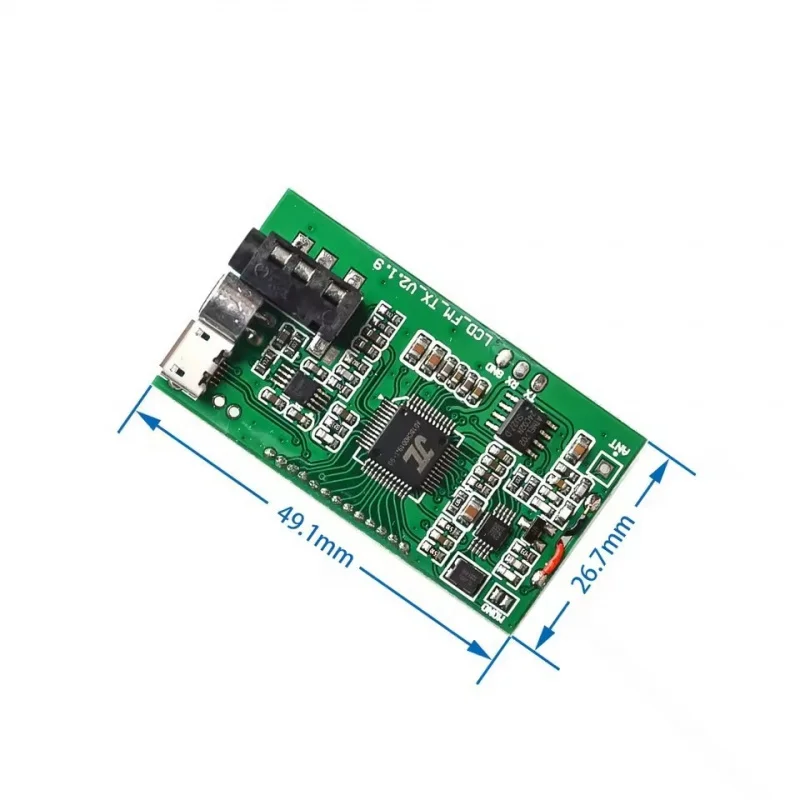 FM Transmitter Module Digital Audio PLL LCD Stereo MIC Line Serial Control