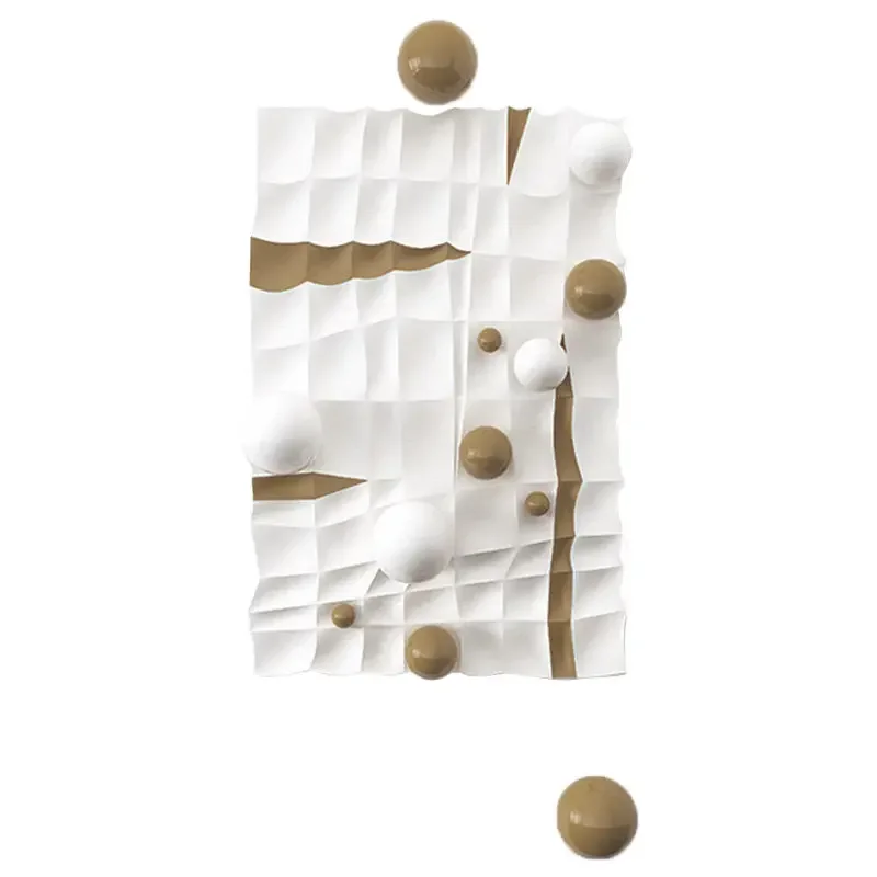 Modern simple stainless steel ball entrance decorative painting creative three-dimensional relief physical painting atmospheric