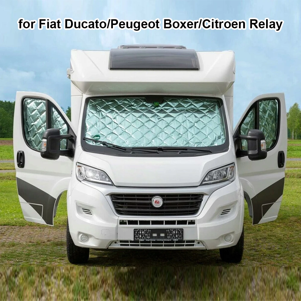 Winter Thicken Internal Thermal Blinds 7 Layers Windscreen Cover Heat Insulation Sunshade Cover For Peugeot Boxer Citroen Relay