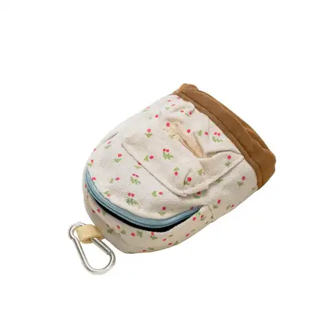 Good Quality Girl's Bag Mini Floral Design Zipper Bags Canvas Wallet Keys Bag Burse Purses Coin Wallet Card