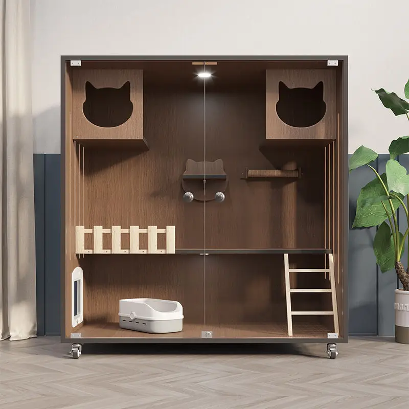 

Cat Villa's new model can hold electric litter box, luxury closed cat litter