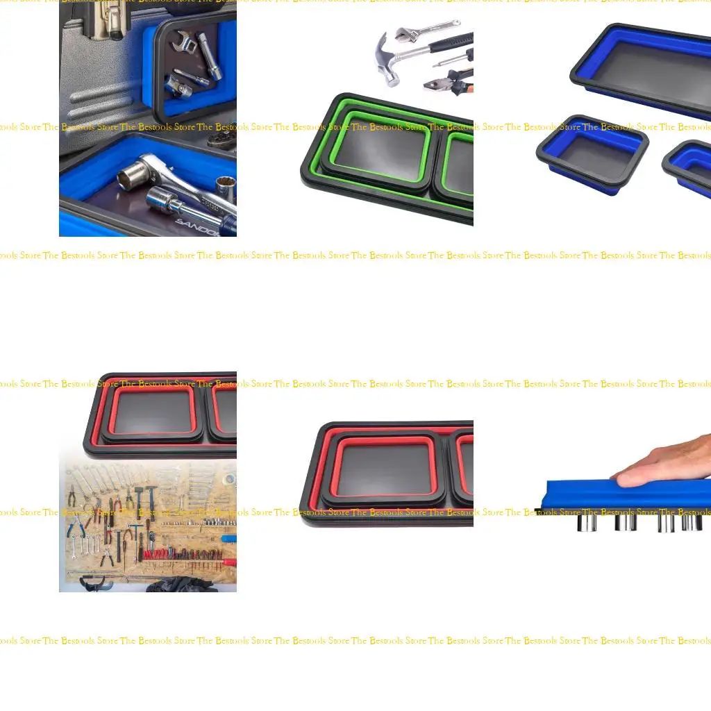 

12pf 3pcs складной силиконовый органайзер для инструментов магнитные детали чаши для Workbench