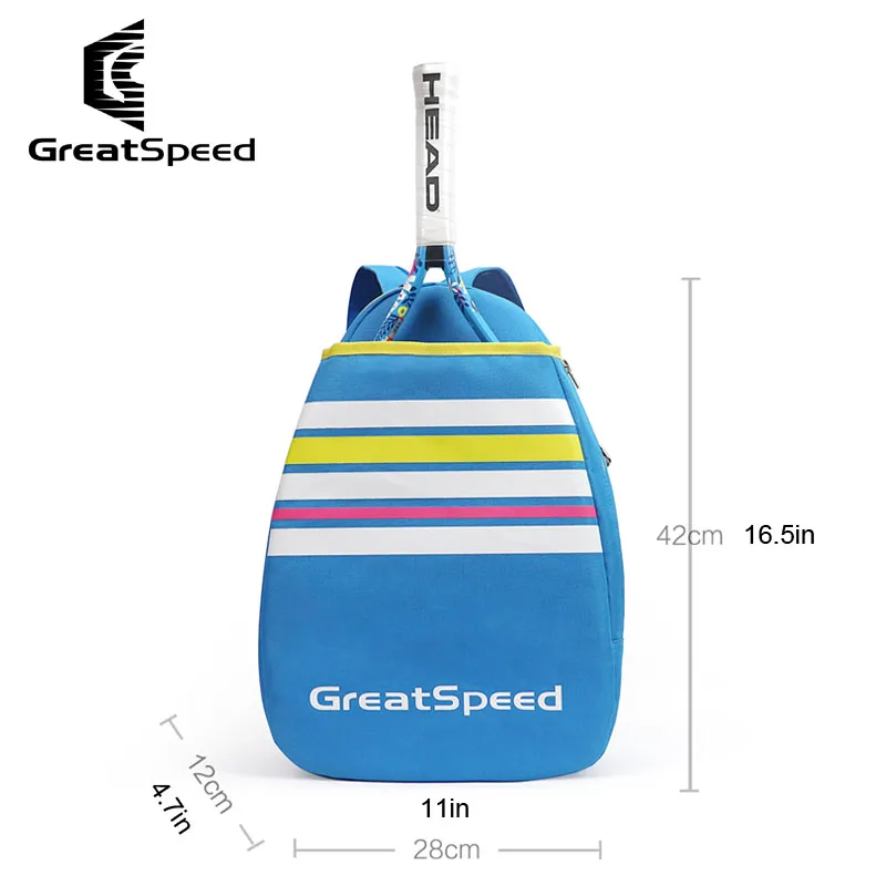 2022 GreatSpeed Children Teenagers Tennis Bag Portable 2 Pack Badminton Backpack Youth Outdoor Sports Gym Shoulder Bags Handbag