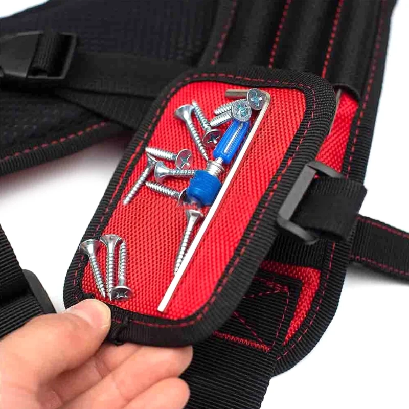 Suspensórios cinto para ferramentas trabalho pesado conjunto bolso para unhas suporte lombar ajustável