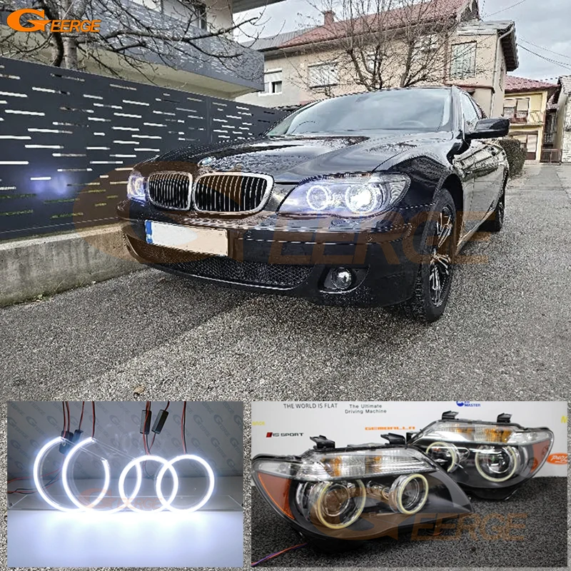 

For BMW 7 Series E66 E65 Facelift 2006 2007 2008 Day Light Ultra Bright COB Led Angel Eyes Kit Halo Rings