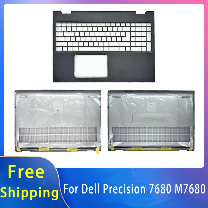 New For Dell Precision 7680 M7680; Replacemen Laptop Accessories Palmrest/Bottom With LOGO Silvery 0YPCM3、0T1NCX、03HFWF