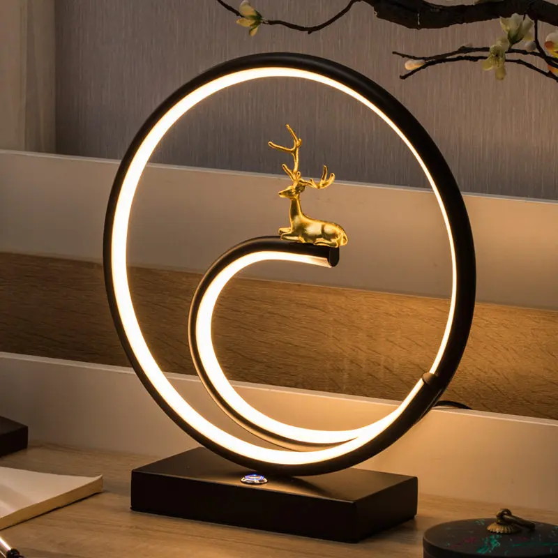 Table lamp, living room, bedroom, light luxury bedside lamp, modern simplicity, individuality and creativity, new Chinese style