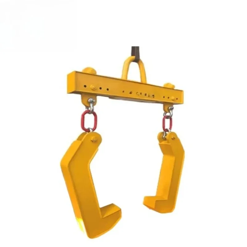 鋼材および金属加工用工業用コイルリフター ダブルフック水平鋼コイル吊り上げ装置 二脚Cフック