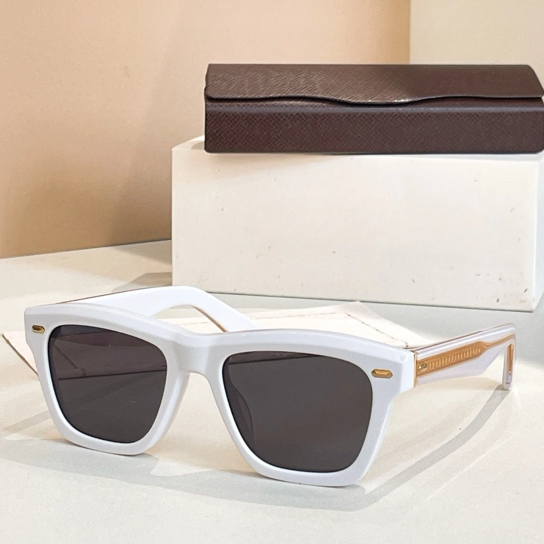 유명 브랜드 럭셔리 디자이너 직사각형 남여 두꺼운 아세테이트 OV5522SU 60년대 인기 선글라스 남자 세련된 lunette soleil femme