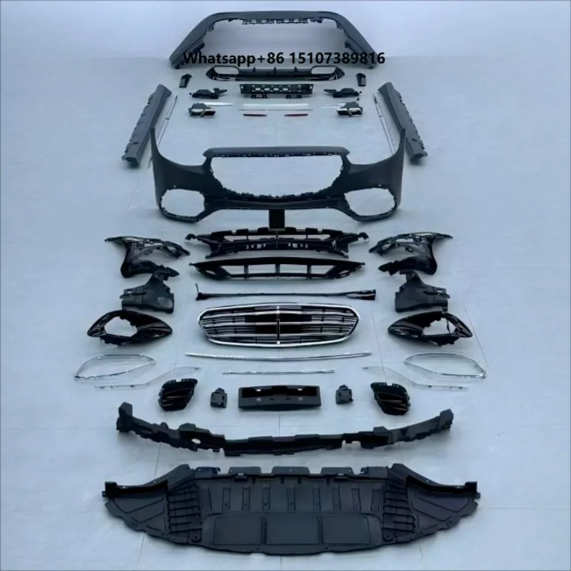 S-Class W223 21-25 Modified S65 AM Bumper Bolt-On New Black Paint OEM Size 3 Months Warranty Universal Fitment