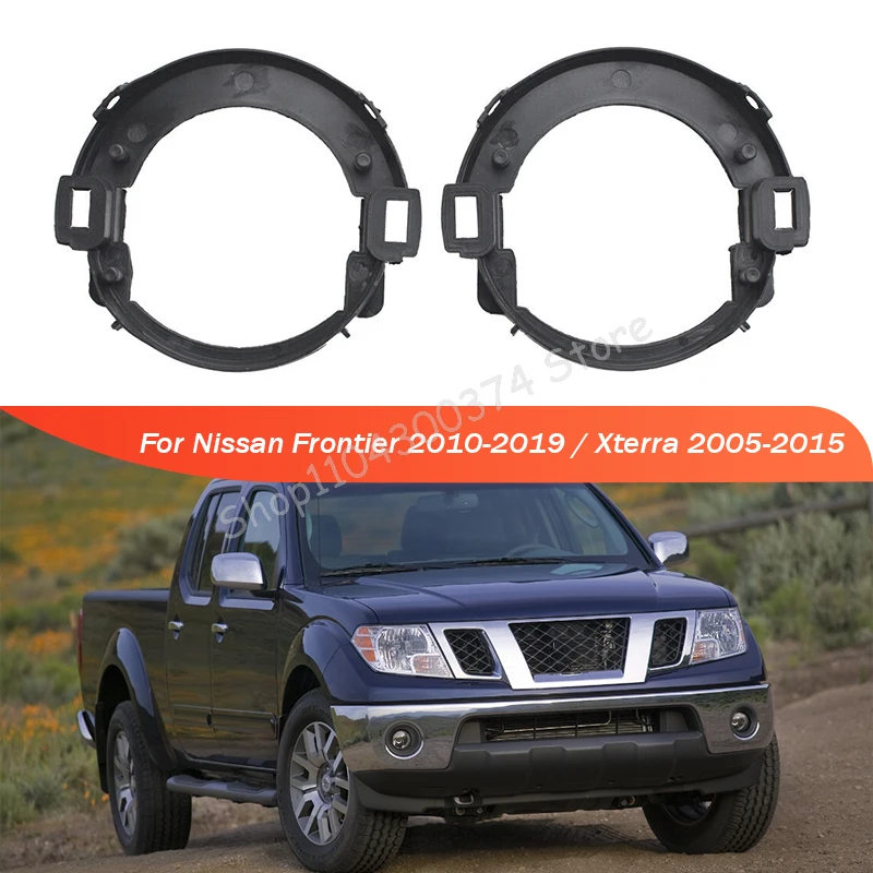 

For Nissan Frontier 2010-2019 / Xterra 2005-2015 Front Bumper Fog Lamp Light Mount Bracket Frame Hood Lampshade Protection