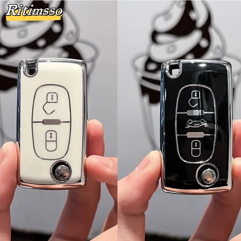 

Модный автомобильный флип-чехол из ТПУ для Peugeot 107 207 307 308 407 607 3008 5008 для Citroen Xsara Picasso хороший 2026