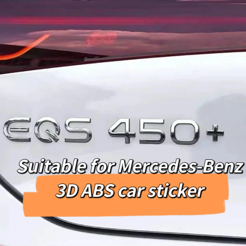 

For Mercedes-Benz EQE EQS EQA EQC ABS plastic logo sticker decoration-bright black/silver/dumb black car sticker accessories