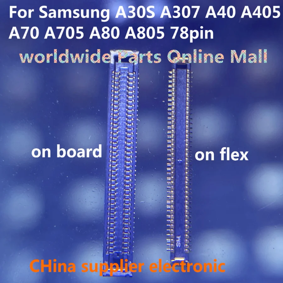 

10-100 шт. для Samsung A30S A307 A40 A405 A70 A705 A80 A805 USB зарядная док-станция, FPC разъем на плате/Flex 78pin