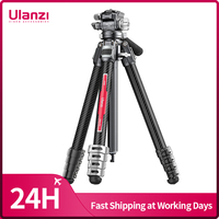 Ulanzi TT09 VideoGo Carbon Fiber Travel Tripod with 360° Panoramic Integrated Leveling Bowl Arca/Claw/F38 Quick Release for DSLR