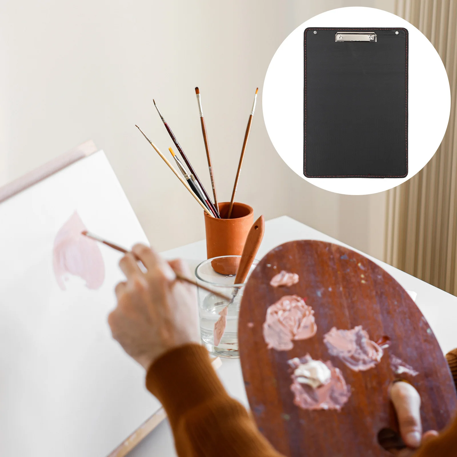 

Waterproof Sketch Board Clipboard Portable Painting Board Artists Students Drawing Writing Synthetic Material Sturdy