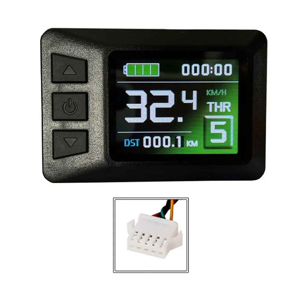 

Electric Bike Display for KT LCD7C 24V48V with LCD Instrument Panel and SM Connector Suitable for KT Controller Wiring