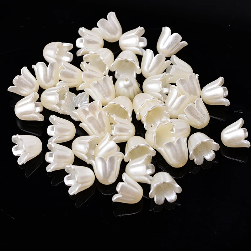 Flatback bow headdress DIY Decoration Pearl White Scrapbook Beads Jewelry Making Findings beads Caps Needlework Diy Accessories