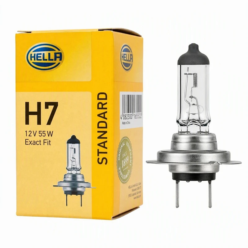 HELLA H7 12V 55W PX26d Original Car Halogen Headlight 3200K Standard Auto Replace Genuine Bulb