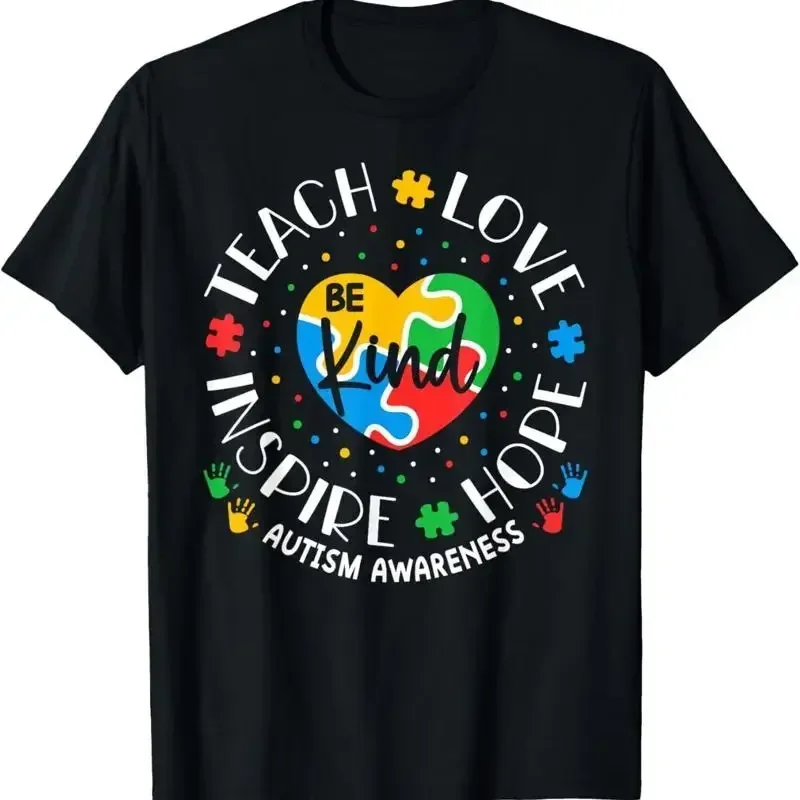 Teach Love Inspire Autism Awareness Teacher T Shirt