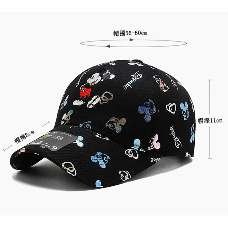 Disney Mickey Mouse Hat Disney Boy Girl Baseball Cap Fashion Children Hip Hop Caps Kids Snapback Breathable Hats Spring Summer