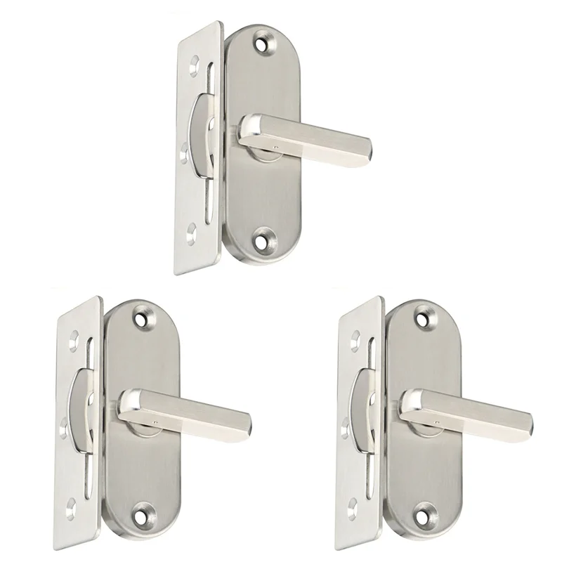 Picture 4: A84X-3Pc 90 Degree Hinge Lock Sliding Door Hook Lock Aluminum Wood Door And Window Lock Barn Lock Household Tools