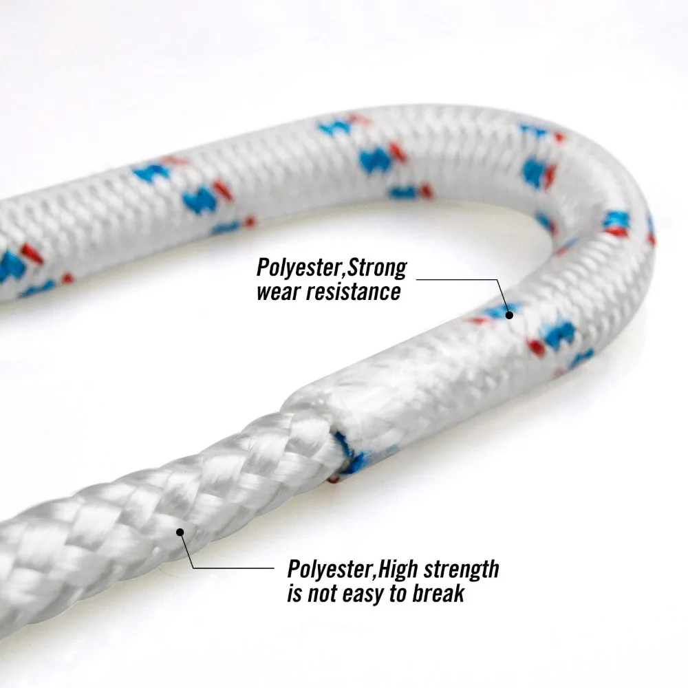 CQDouble Braid Rope, 5/8 inch by 150 feet, Weather Resistant Polyester Material, can be Used as Climbing Rope, Boat Rope