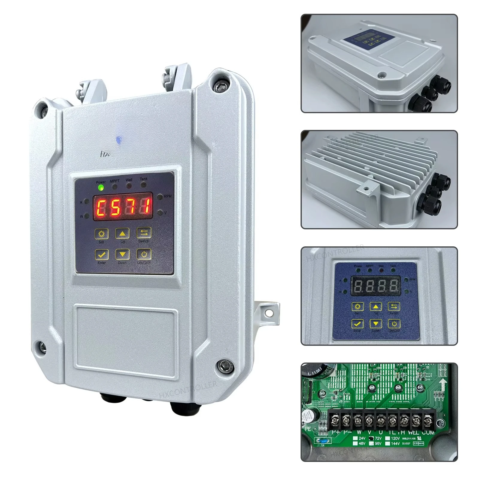

MPPT Solar Water Pump Controller DC 24V 48V 60V 72V 96V 110V Deep Well Pump Regulator Controller for Screw Swimming Pool Pump