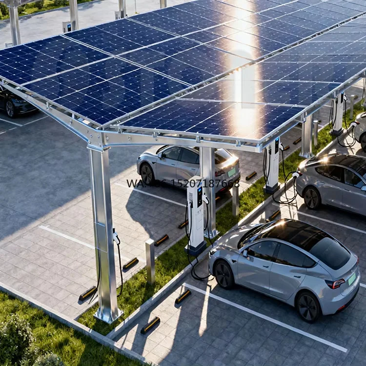 China Supplier High Waterproof Photovoltaic Panel Carport Solar System With Customizable Charging Pile