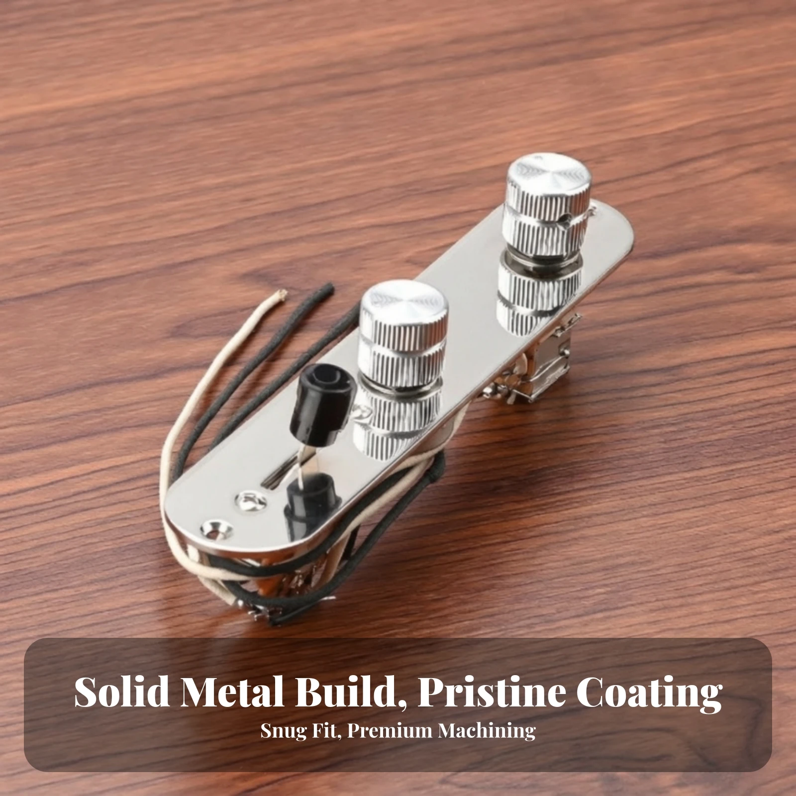 Wired Control Plate with Knobs Loaded Control Plate with Knobs Hardware Shiny for Musicians, Diy Customization