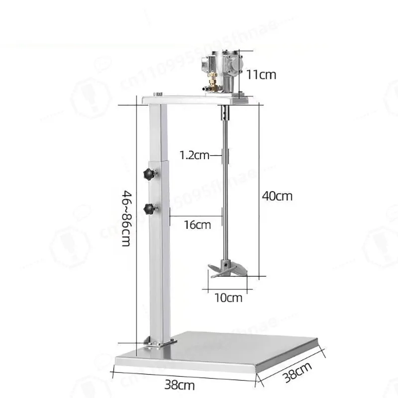 5 Gallon Mixing Equipment 60L Pneumatic Mixer Air Agitator Air Blender Stirrer Aluminum alloy Air Mixing Machine 2800RPM 1/8HP