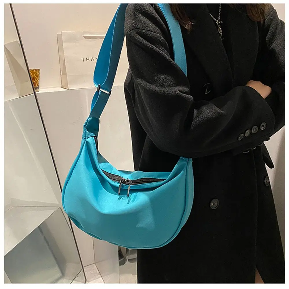 New Fashion Messenger Bag for Women Trendy Large-capacity Messenger Bags Casual Tote Light Oxford Cloth Simple Dumpling Handbag