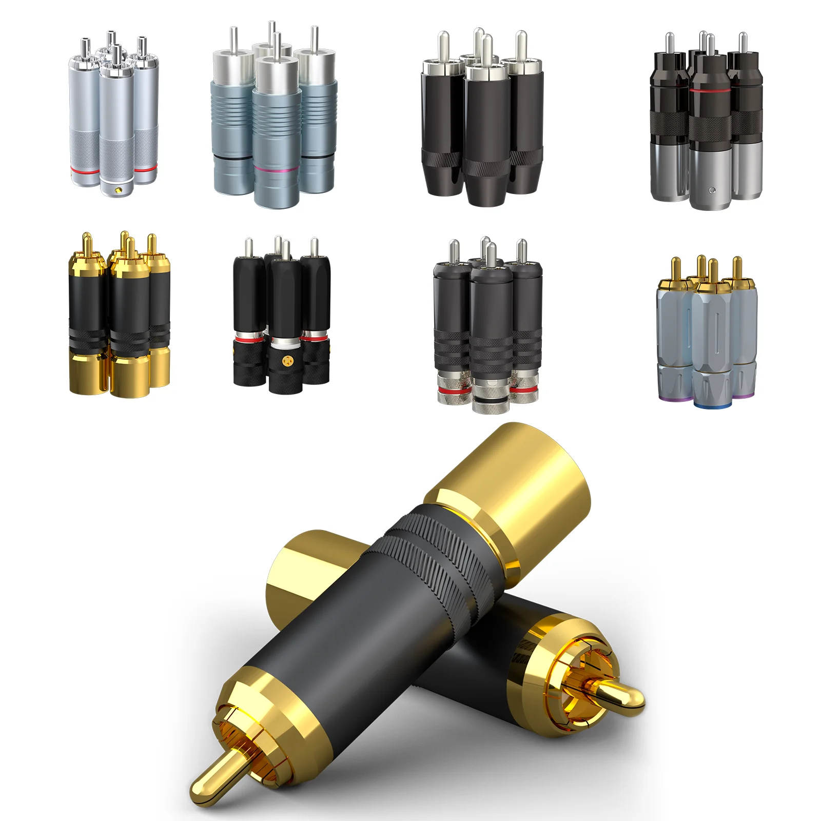 hifi-rca-connector-with-self-locked-rca-plug-for-audio-hifi-interconnect-cable