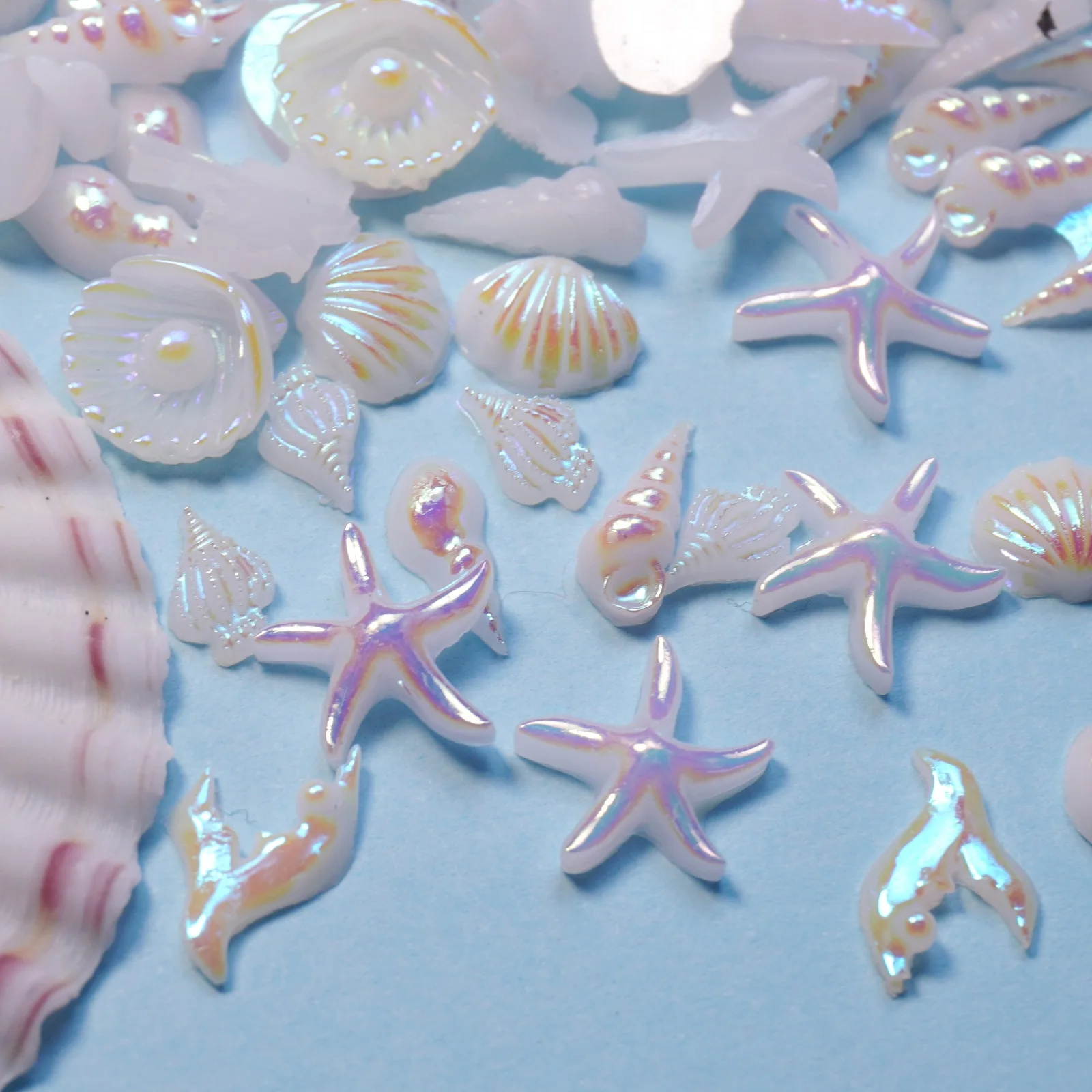 20PCS Japanese‑Style 3D Resin Charms, Mini Fruits Shells Cake Ornaments, Cute DIY Decor For Nails Journaling Phone Case Craft