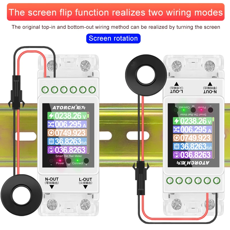 AC220V 100A RS485 Din Rail Smart Energy Meter WIFI Remote Control Leakage protection switch Power Consumption Monitor Wattmeter