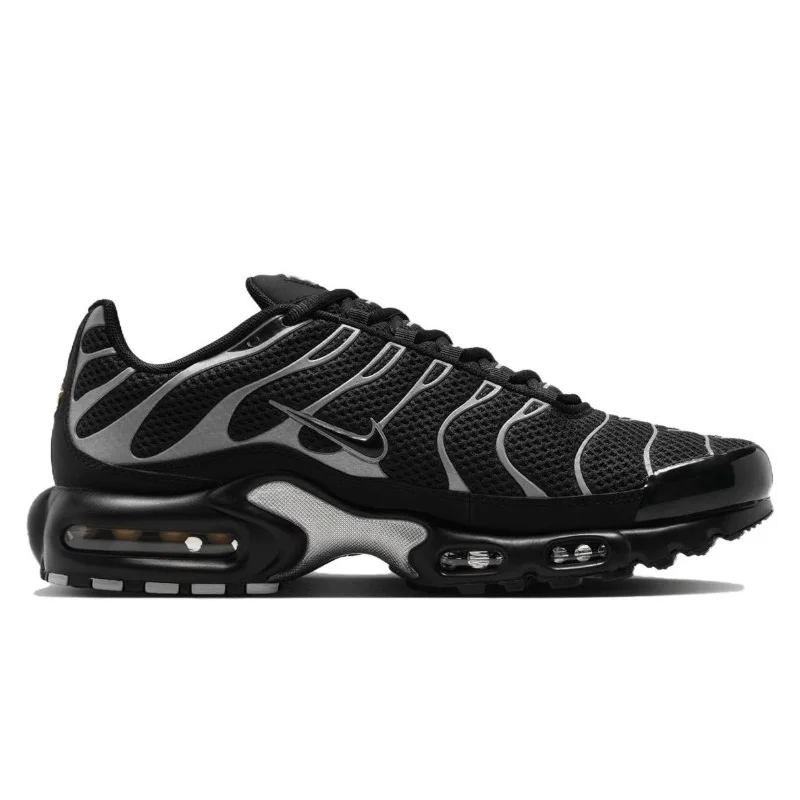 Nike Air Max Plus TN Black Reflective Silver Classic Jogging Walking Sports Shoe Trainers Sneakers Women Men Running Shoes