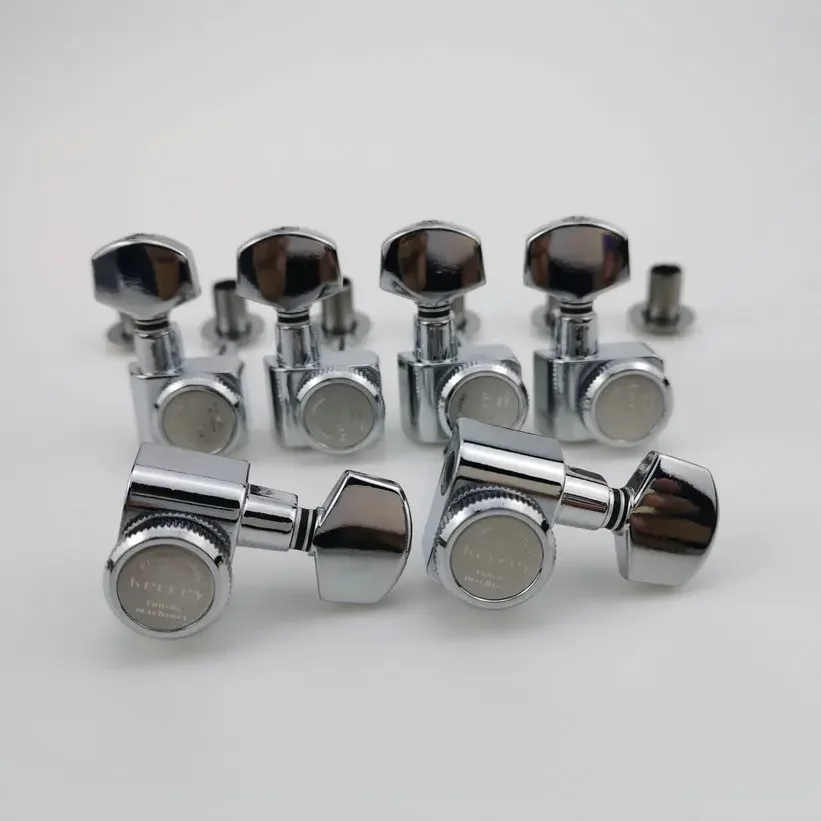 Kerrey 6R Machine Heads no screws Locking Tuning Key Pegs Tuners Chrome Gear 1:16