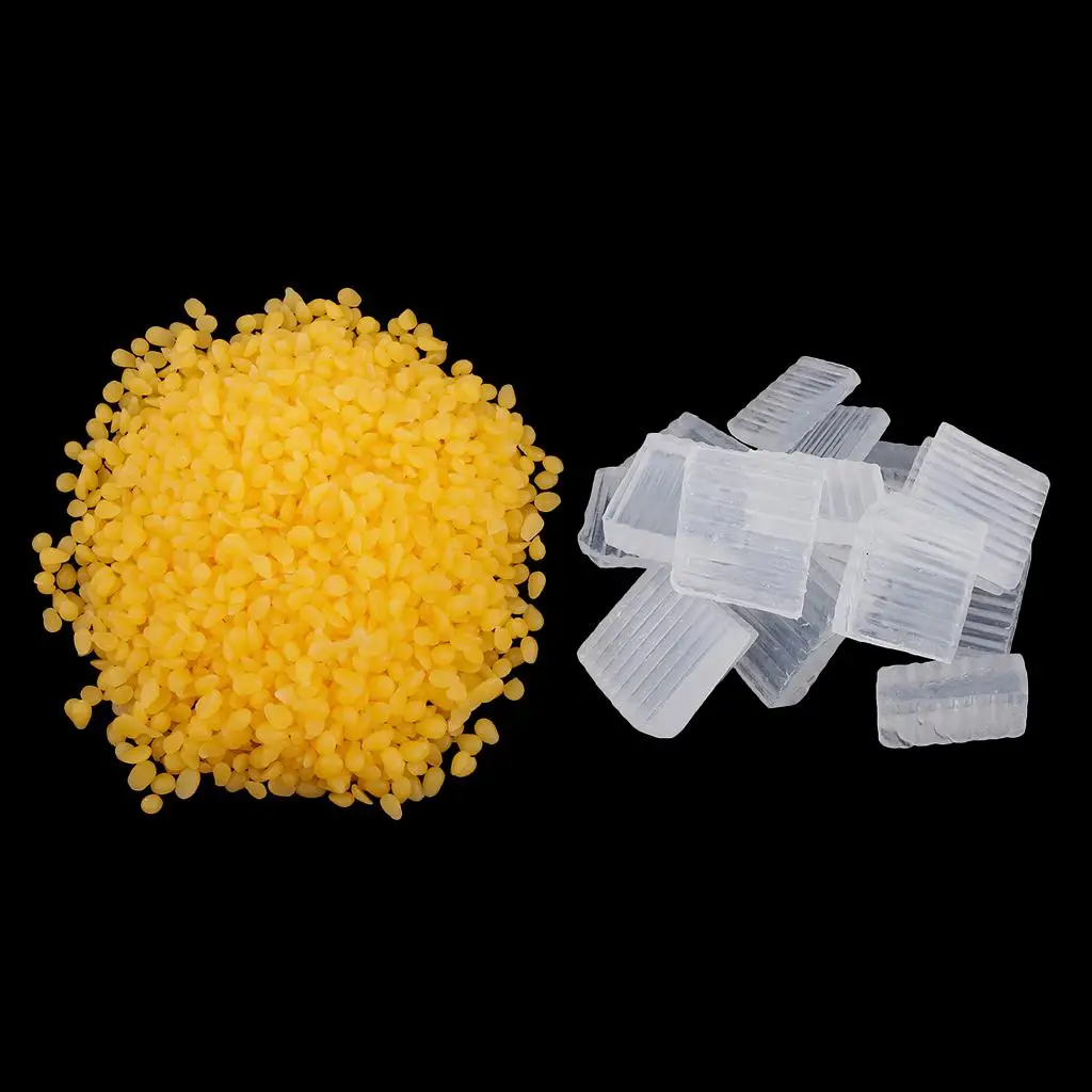 White Melt and Pour Soap Base 1kg + 100g Pure Natural Bees Wax Pastilles Yellow Pellets for Handmade Soap Making Supplies