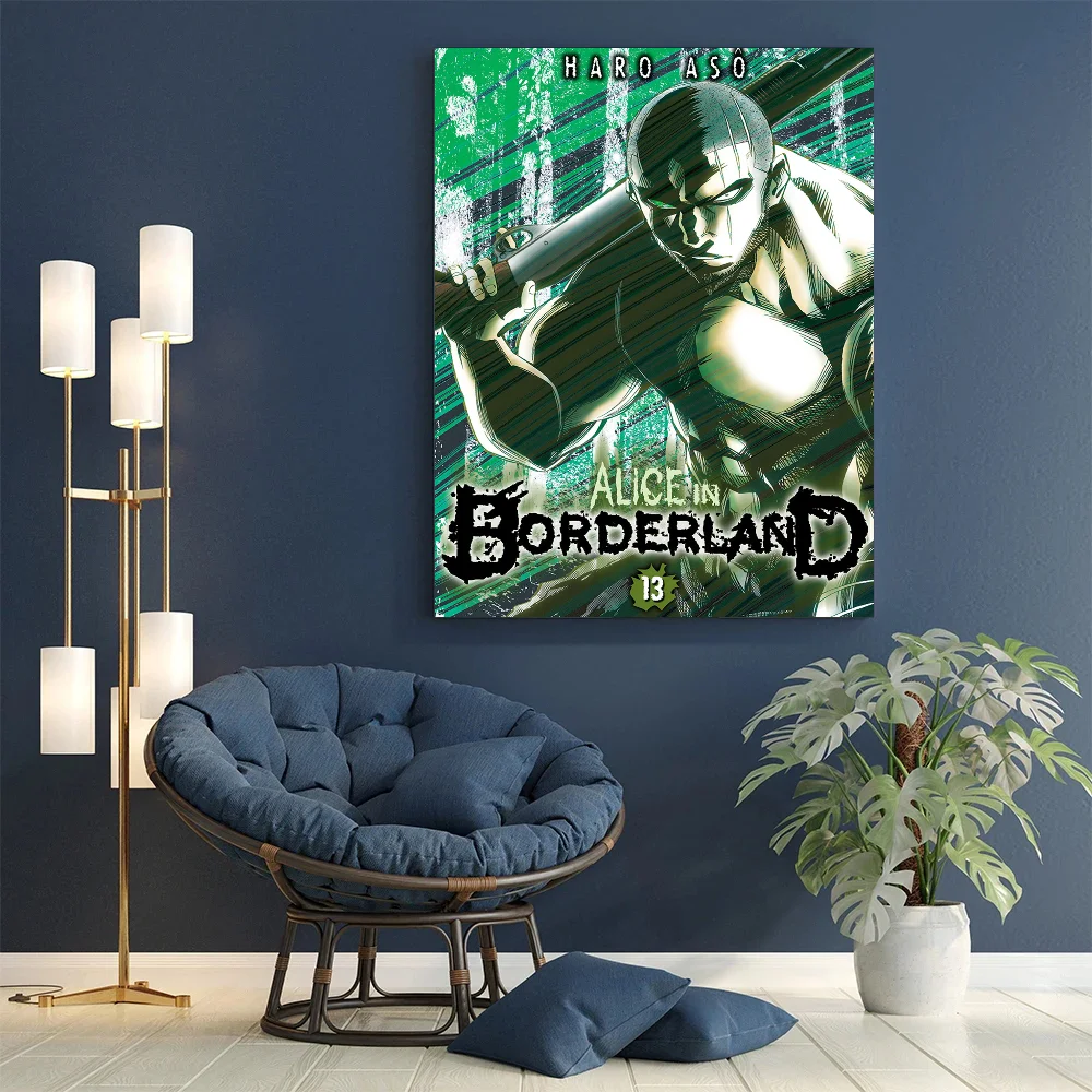 Hot TV Alice In Borderland Vintage Posters Sticky Vintage Room Home Bar Cafe Decor Kawaii Room Decor